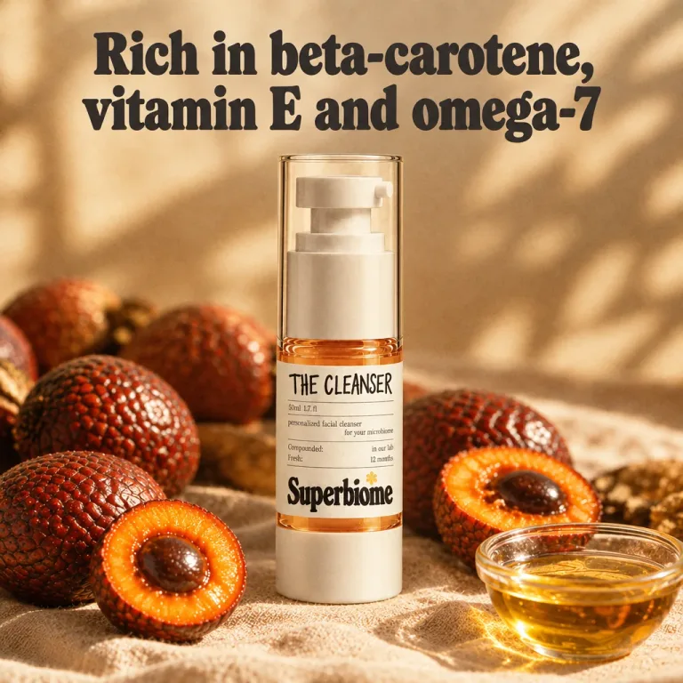 Skin Nutrients Torula bottle with buriti fruit and jojoba oil