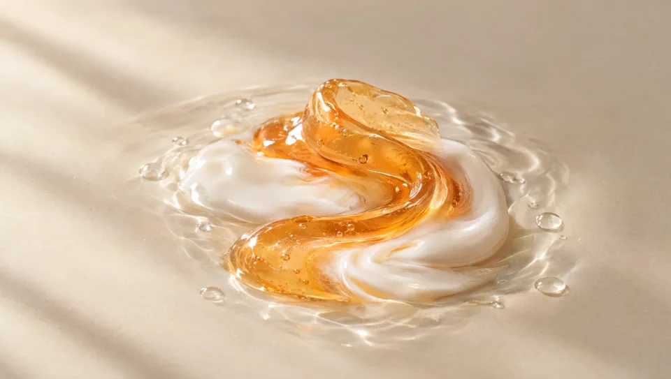 The gel turning to milk on skin