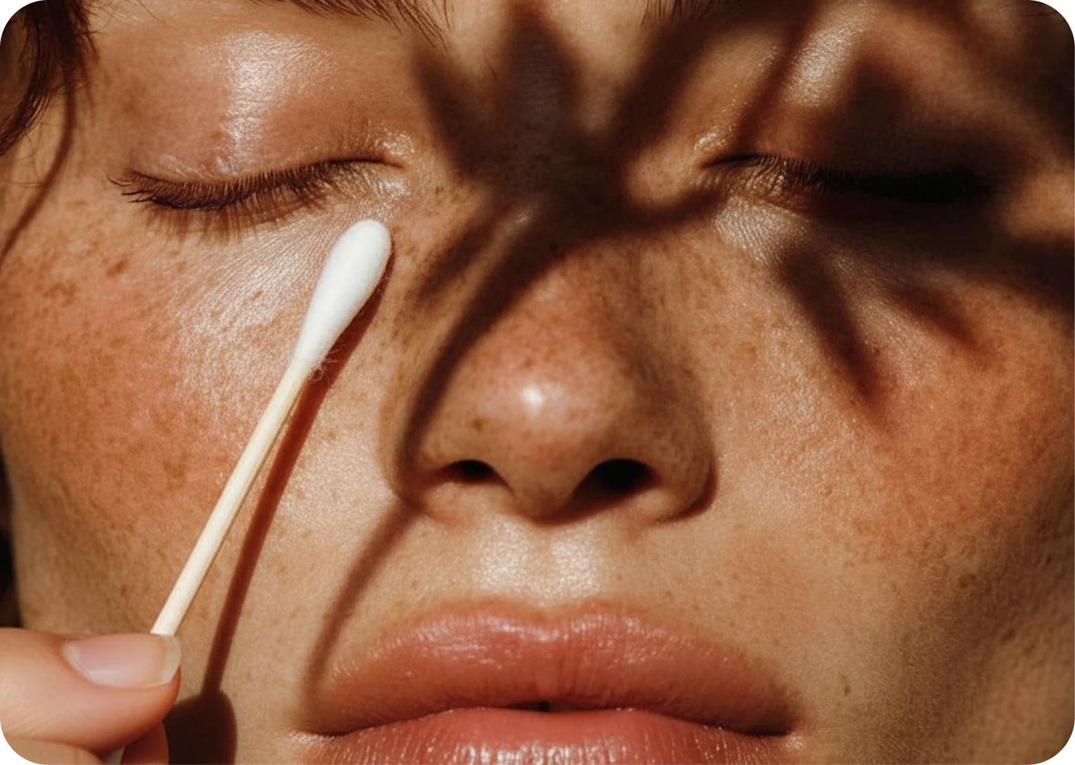 Face with skin analysis